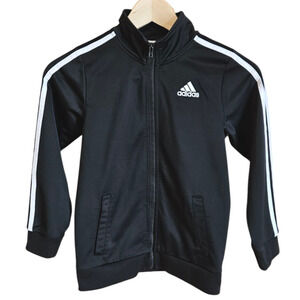 Adidas Boy's Zip Sweatshirt Black Size 7